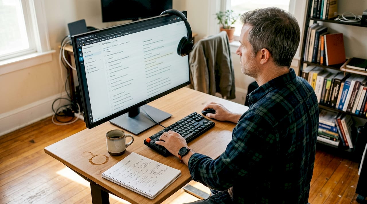 Developer reviewing AI translation suggestions