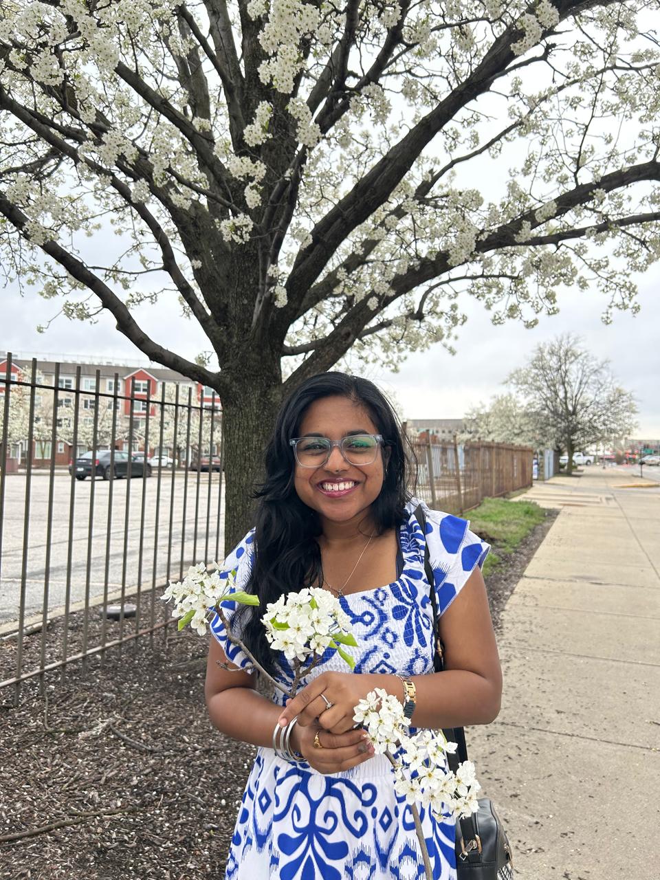 Portrait of portfolio creator – back view