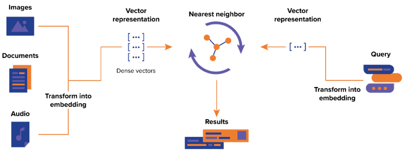 Flowchart of vector embeddings.