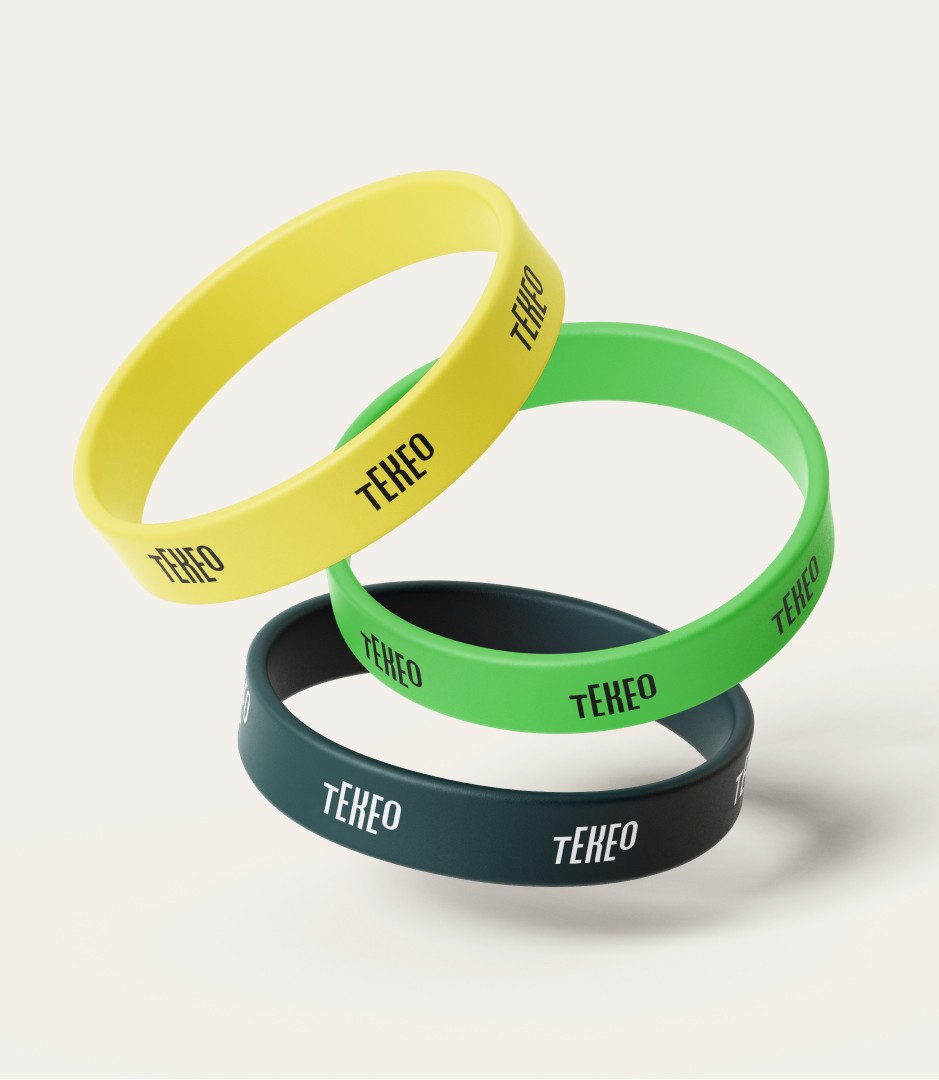 Mockup de bracelet en caoutchoux