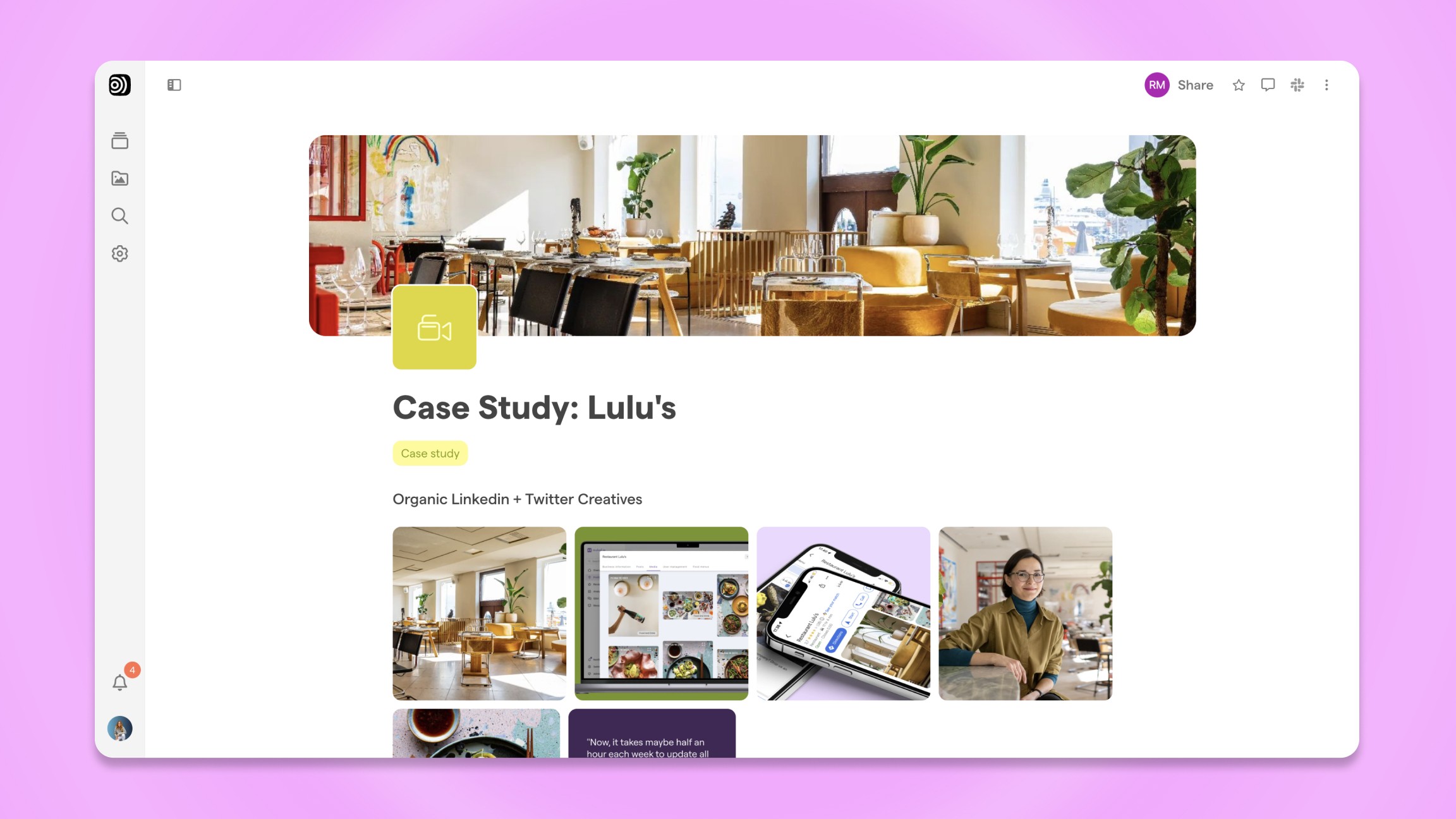 Focal app Pages feature