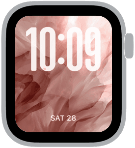 rosewater drift Apple Watch face preview 2 featuring floral, watercolor, abstract, and gradient.