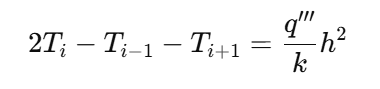 Finite Difference Equation for Heat Generation
