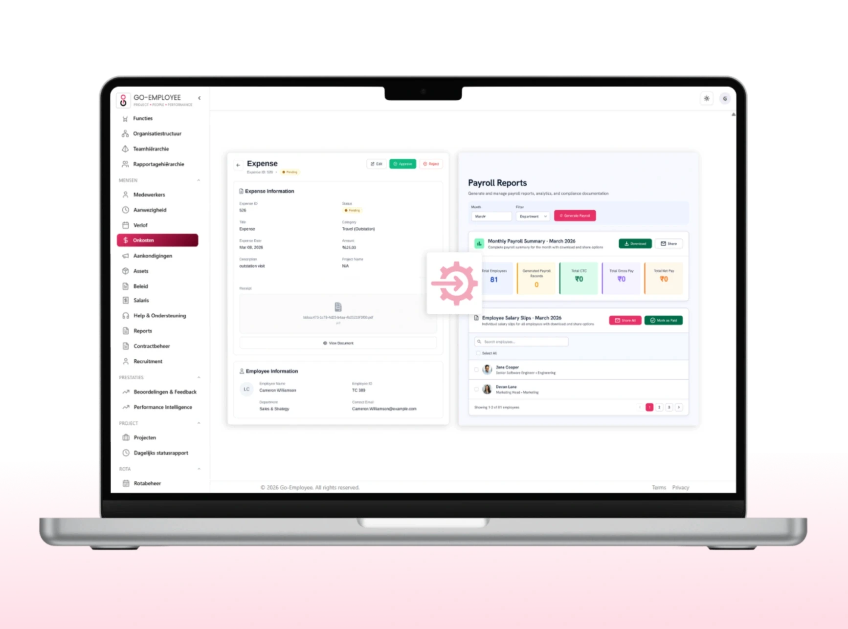 Go Employee Payroll Integrated Reimbursements