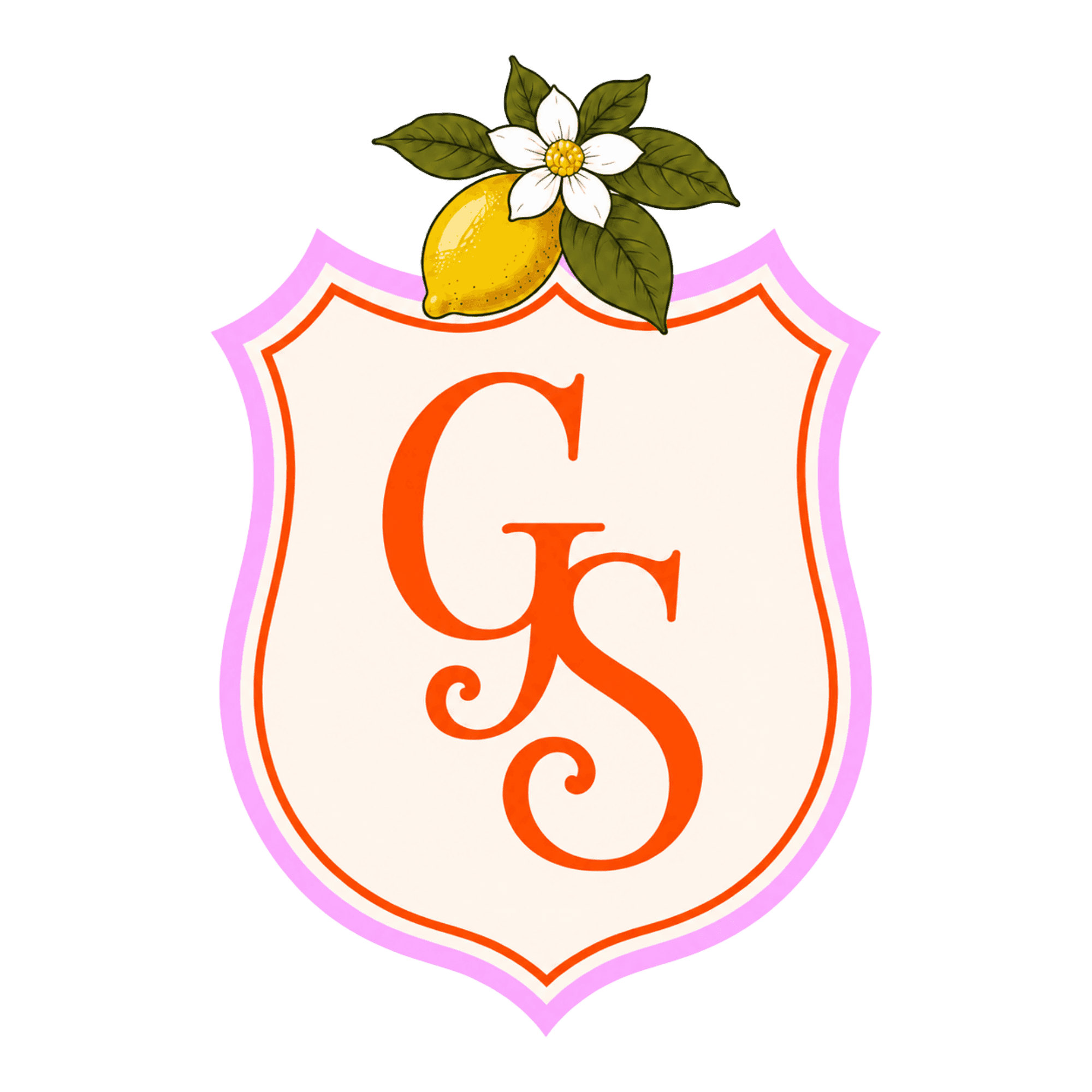 Georgia Squeeze logo with a GS monogram and lemon blossom.