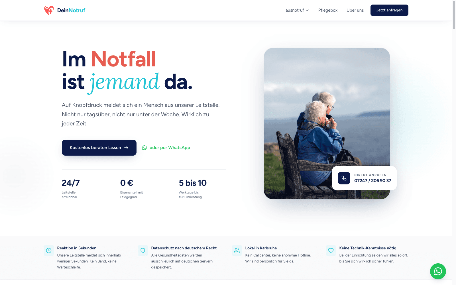 Webseite von DeinNotruf.de