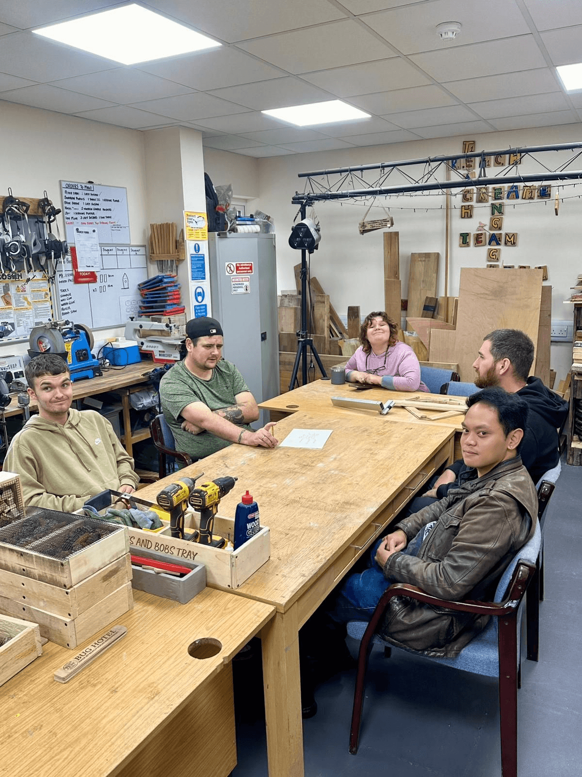 Two men greeting with hand