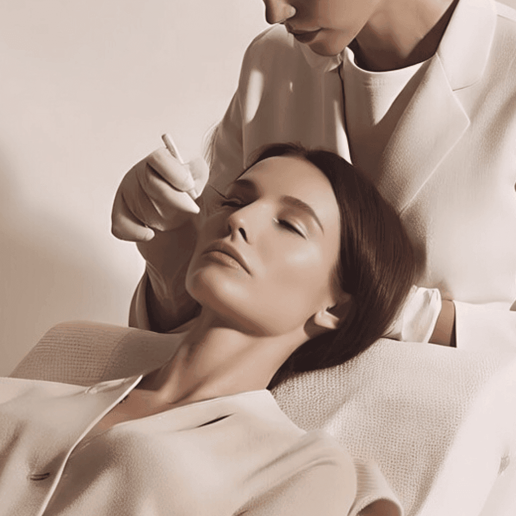 Cheek Filler Treatment Being Performed