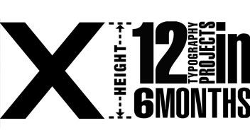 The image is a black and white graphic design featuring a large, bold, black letter "X" in the center. Vertically aligned to the right of the letter are several lines of text in a sans-serif font. The text reads "12 IN" stacked above "6 MONTHS", with "IN" appearing smaller than "12" and "6 MONTHS" stacked above "12". The entire design is set against a white background.