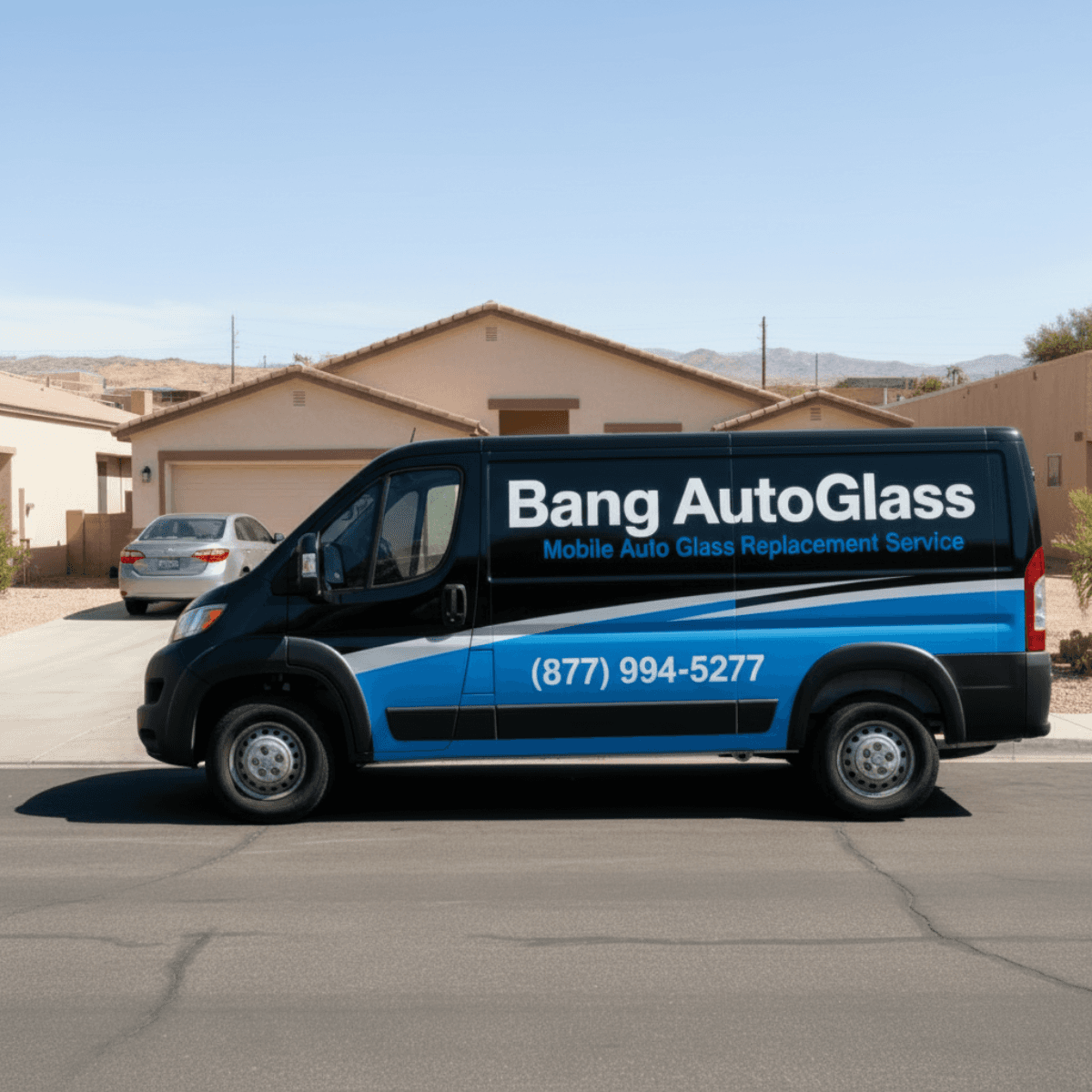 Bang AutoGlass van serving the San Luis, AZ community with expert mobile windshield replacement right at the customer's door