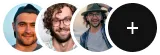 Group of real estate professionals with profile avatars