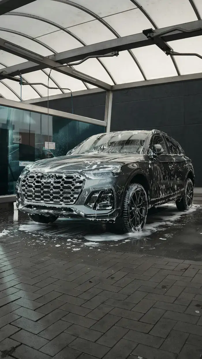 image of a car with foam dripping off