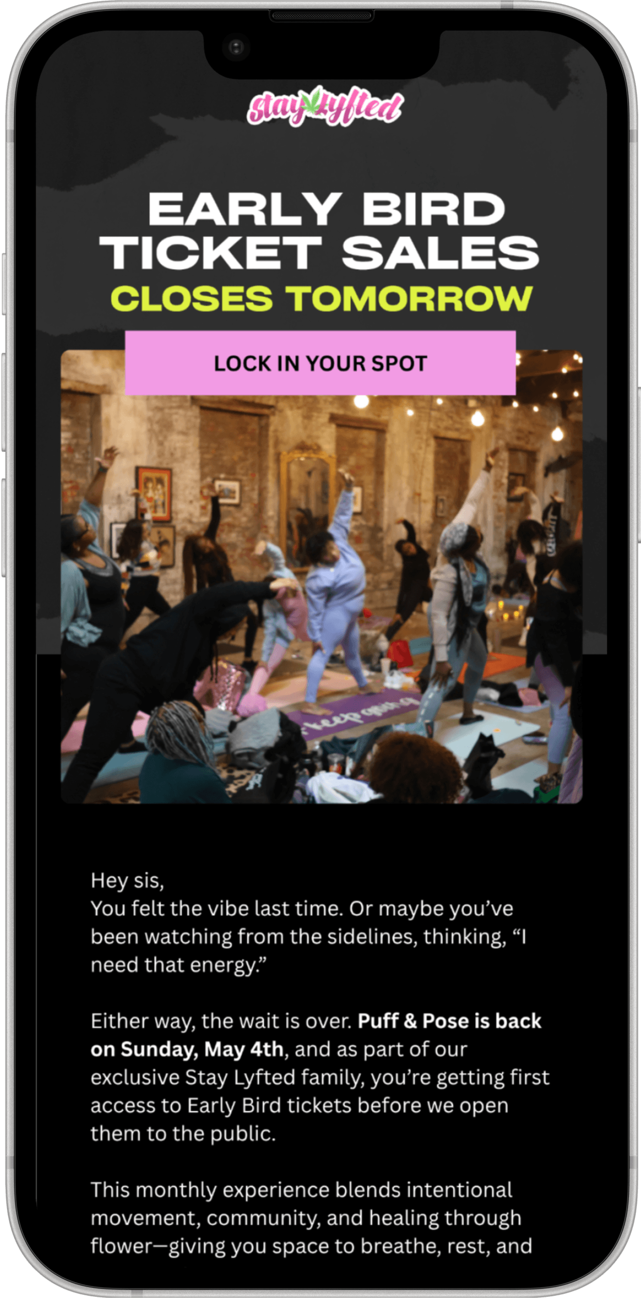 Email Mockup Design  for Staylyfted