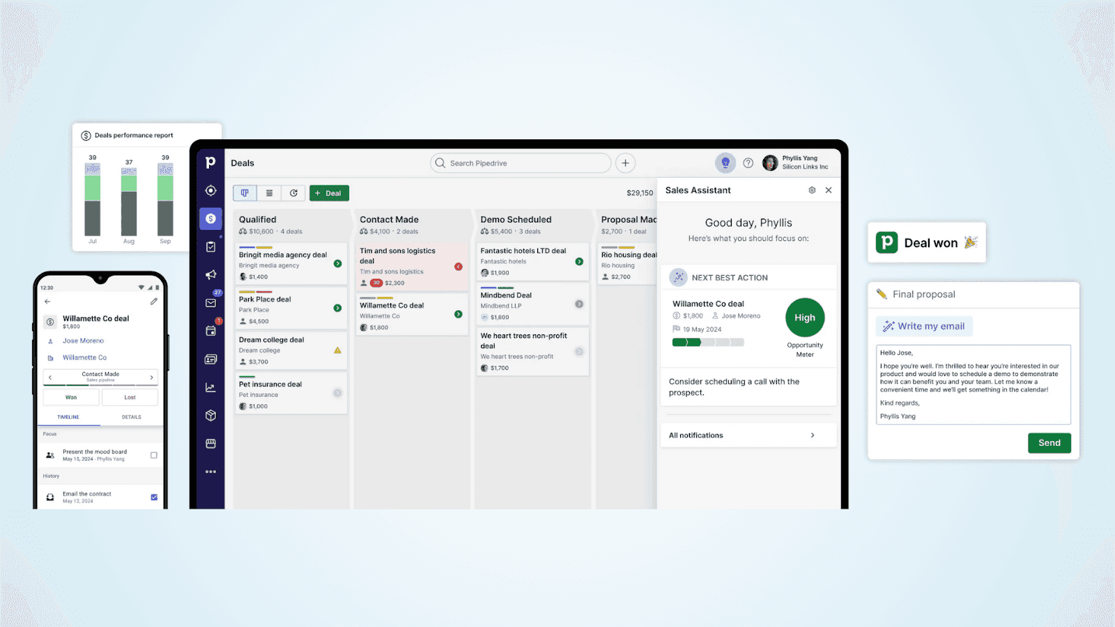 Pipedrive empowers deal management