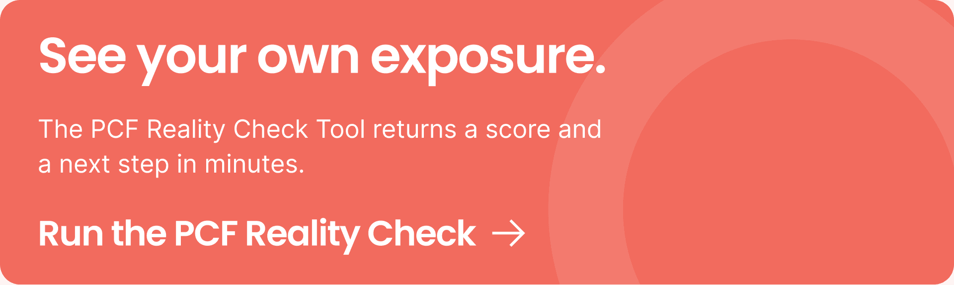 Run the PCF Reality Check