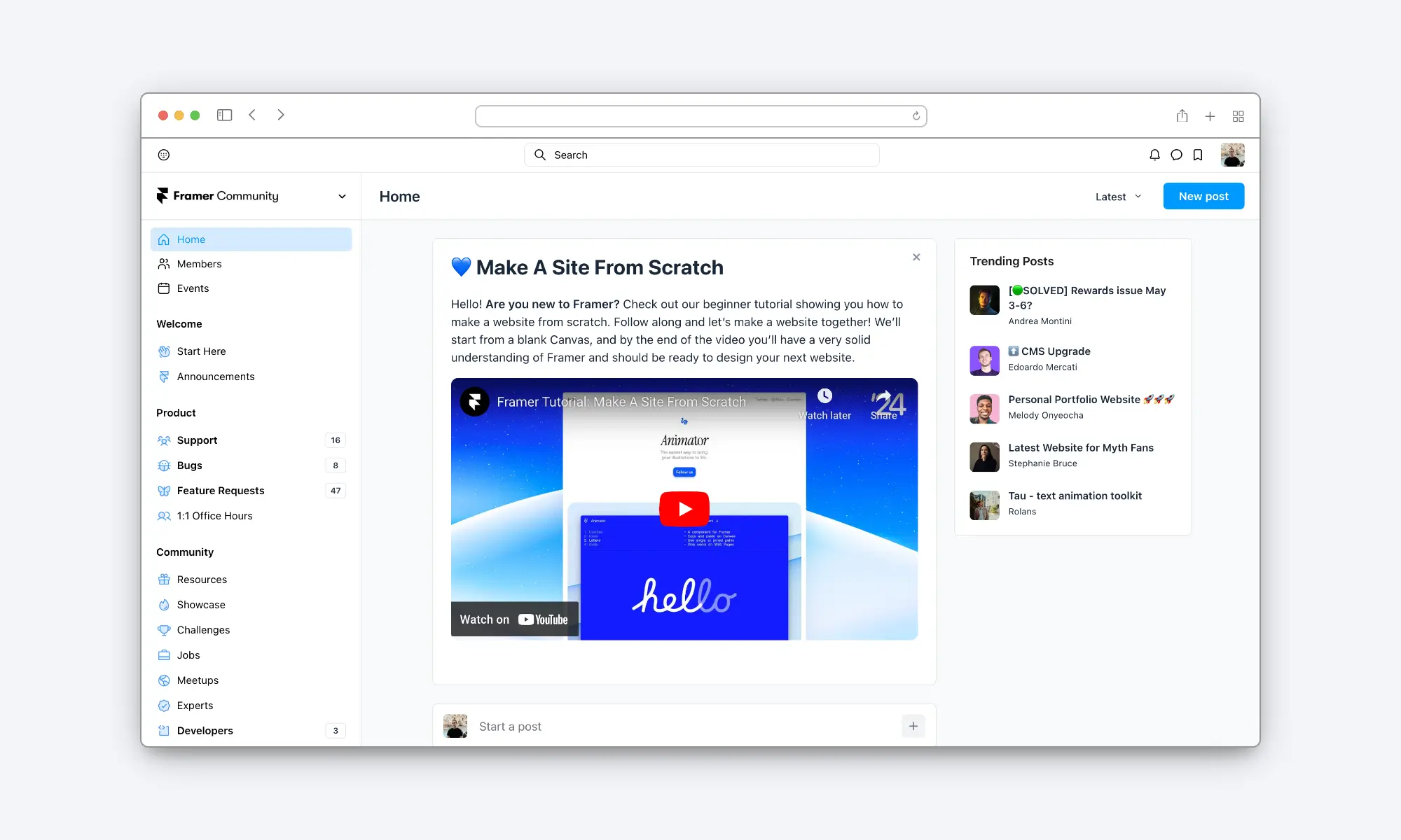 Framer community