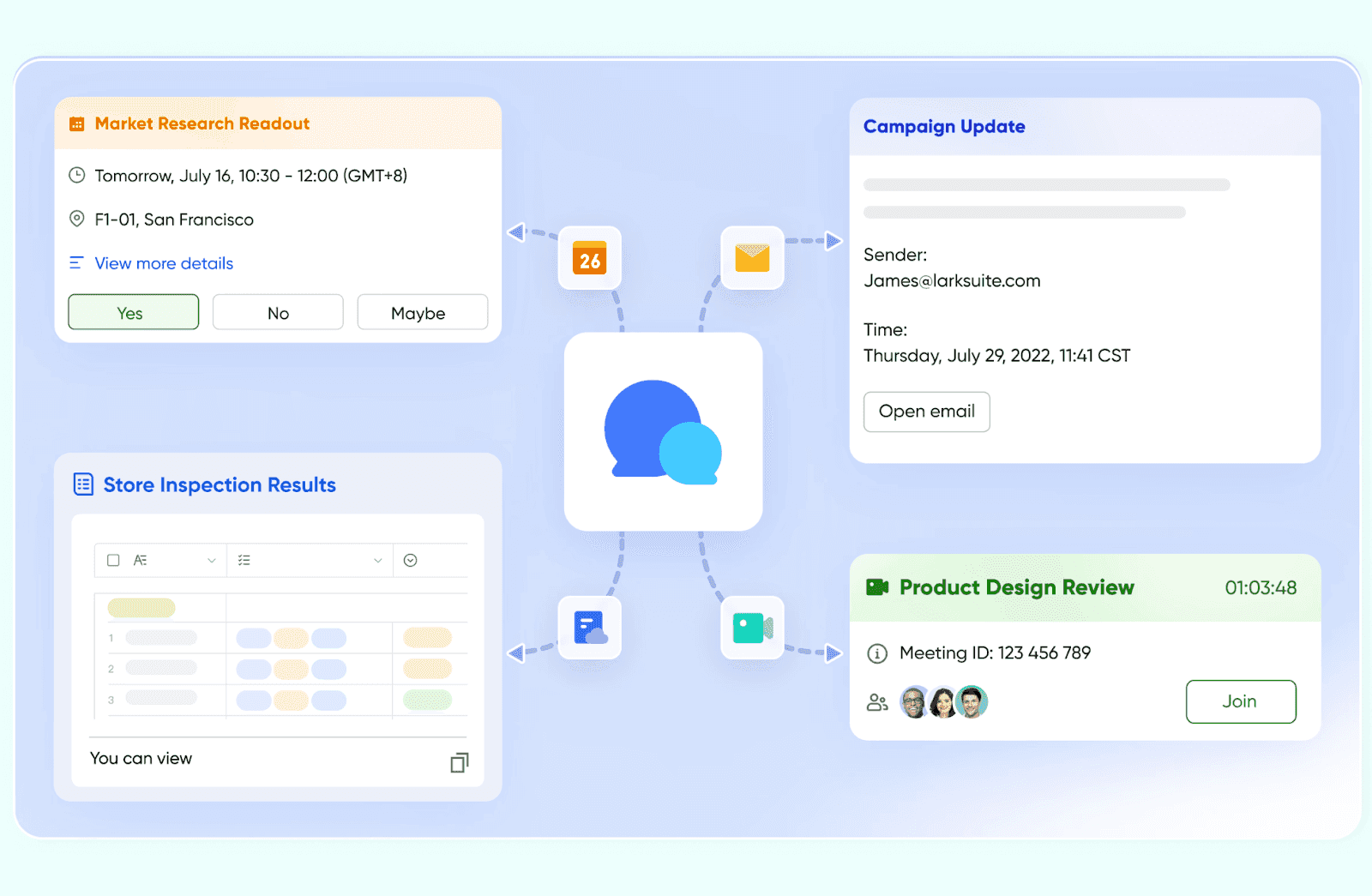 Lark CRM interface with robust collaboration features