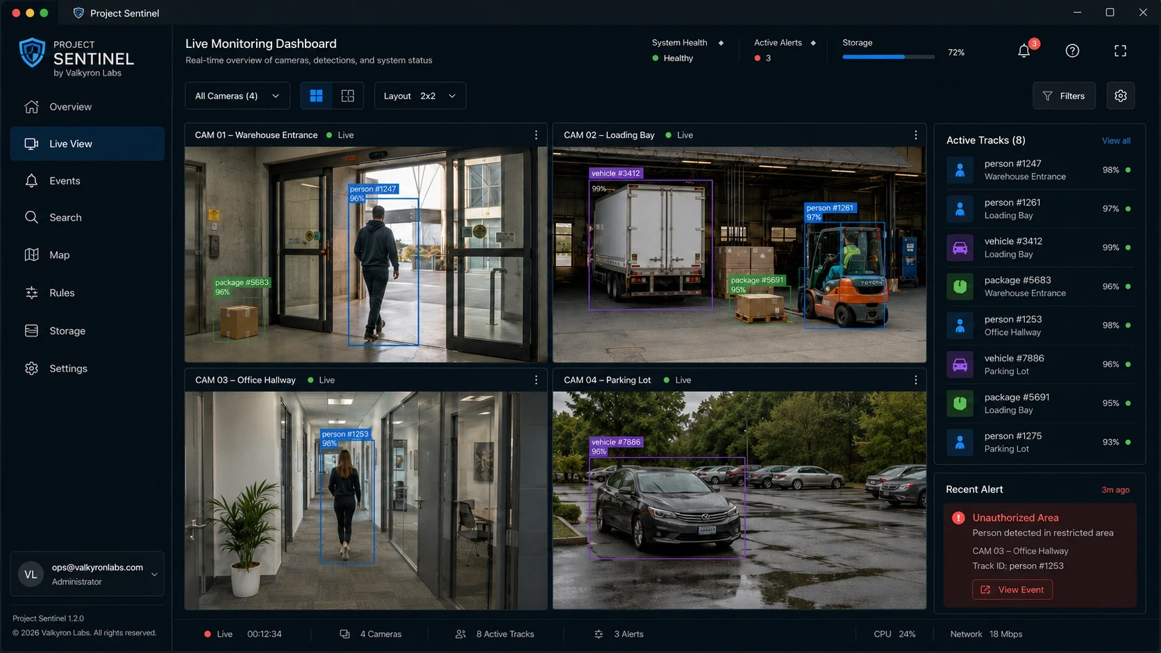 Project Sentinel product interface