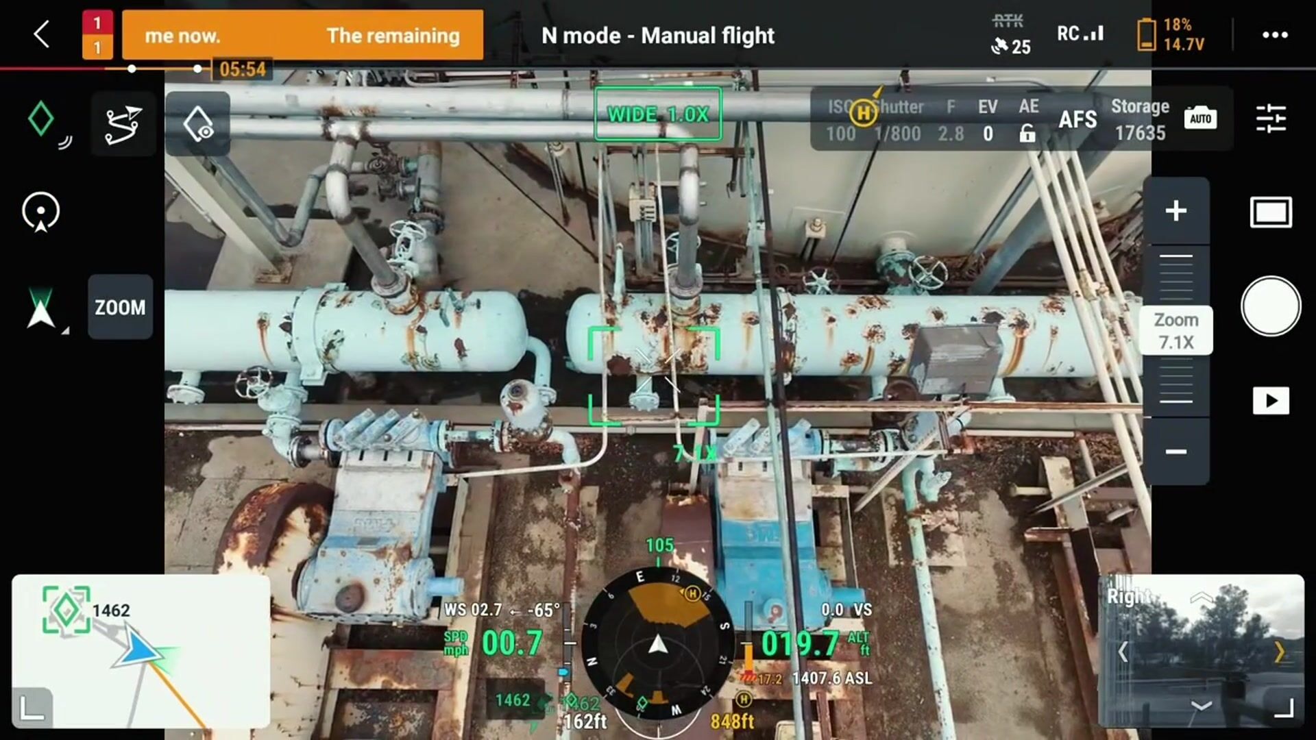 Thermal inspection image used to identify temperature patterns