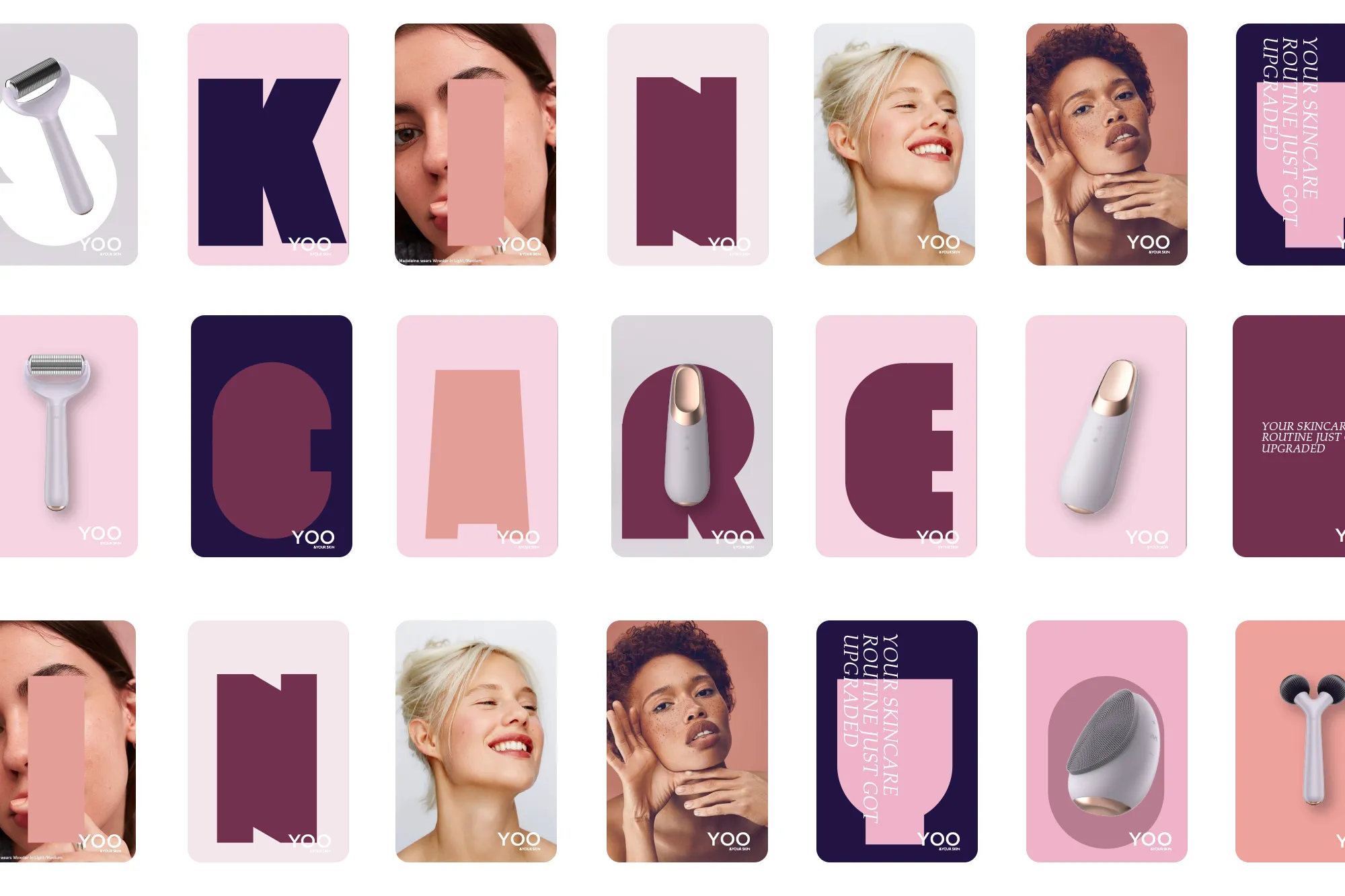 Streetside billboard with flyposters of the Batch.Works brand and illustrations