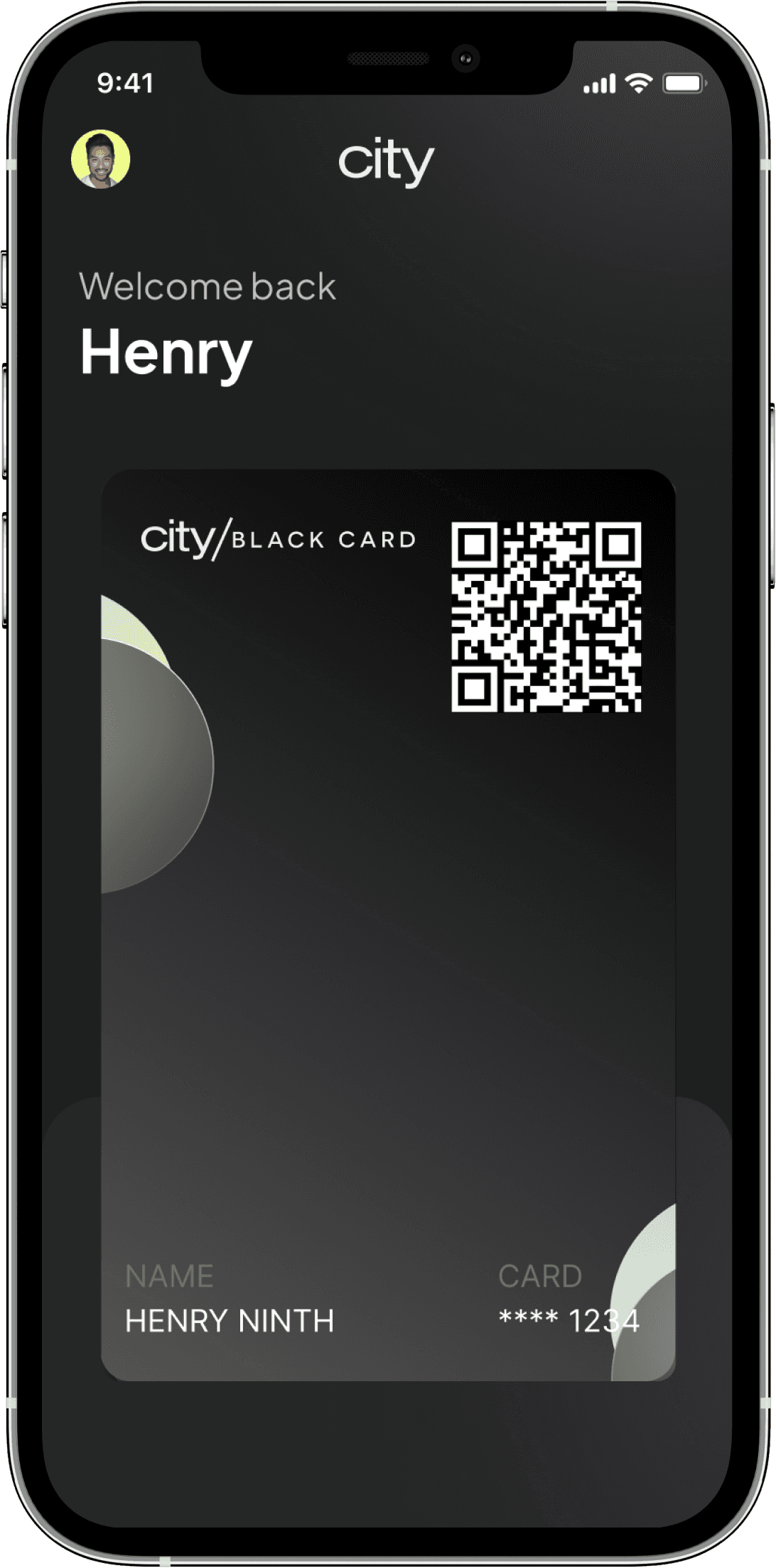 Phone with City Black Card