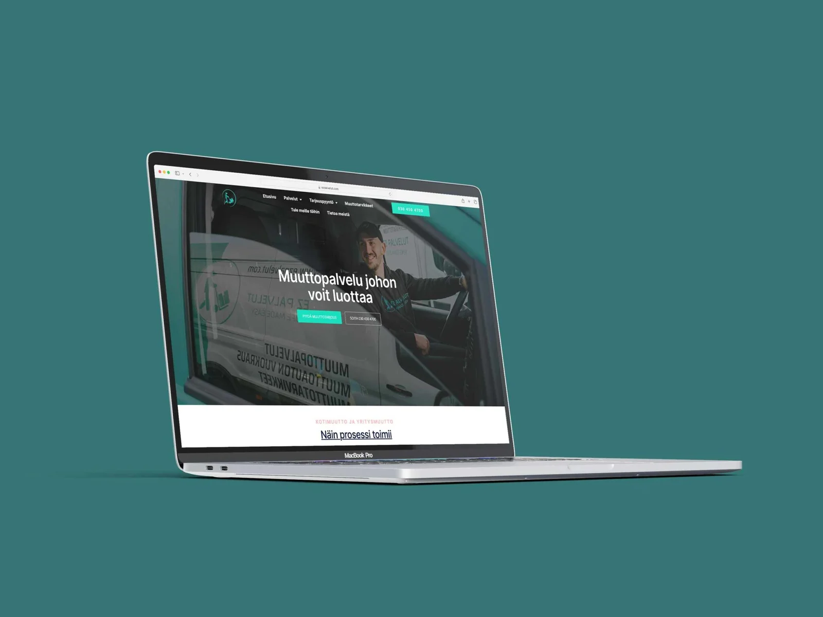 EZ Pavelut's homepage on a MacBook screen