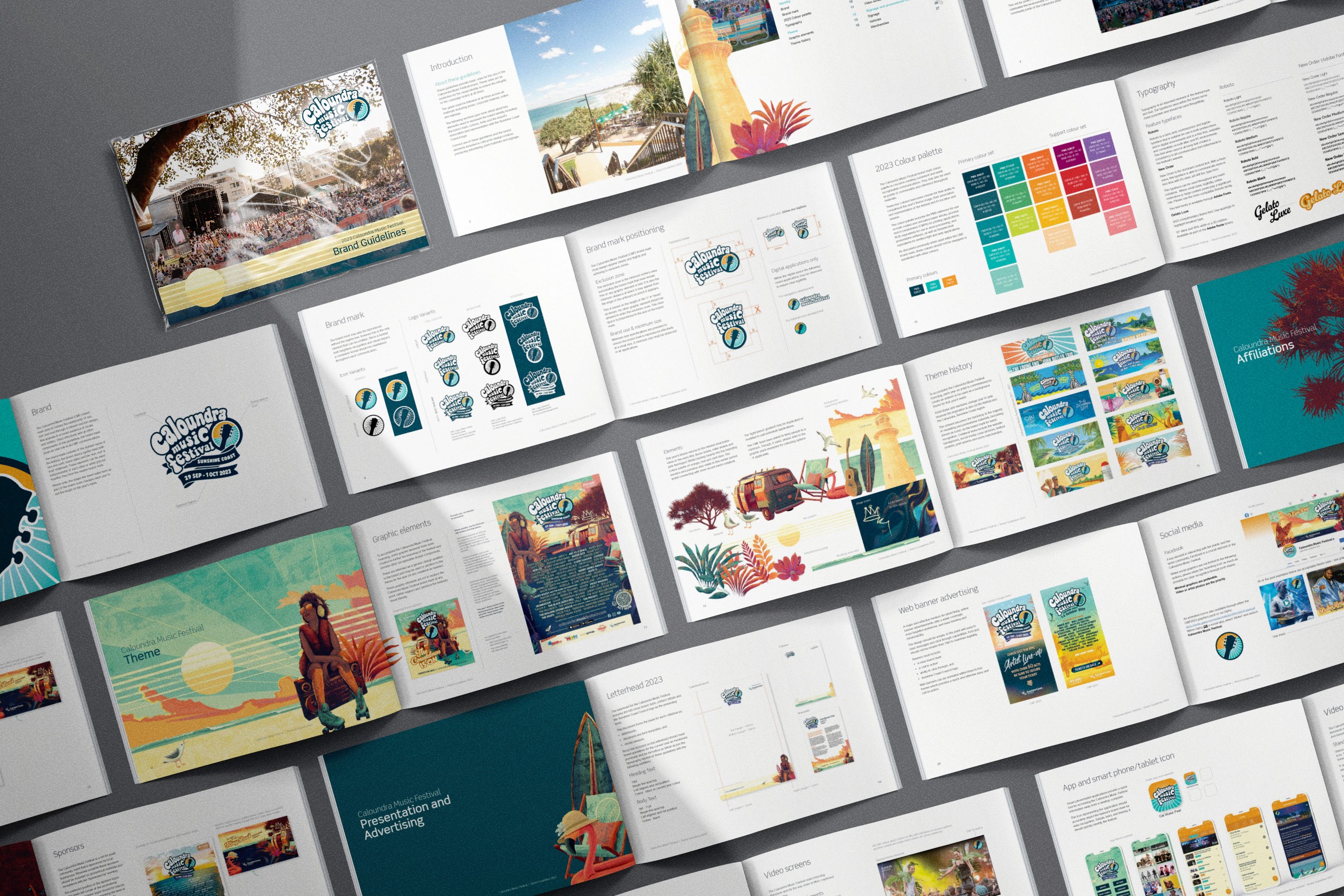 Australian music festival brand guidelines document design