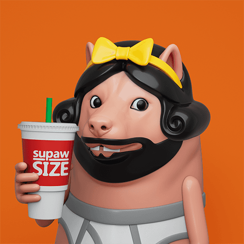 Shiba Inu with drink