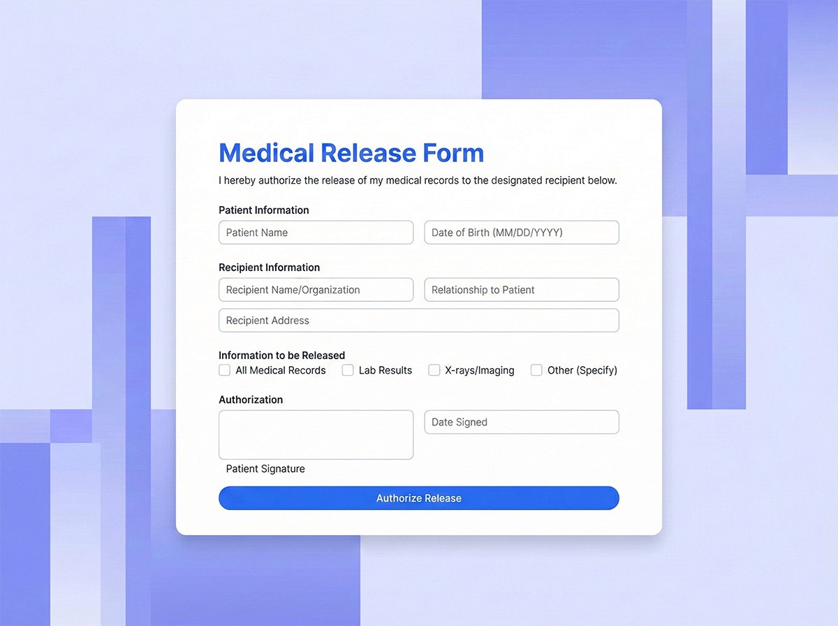 Medical Release Form Template