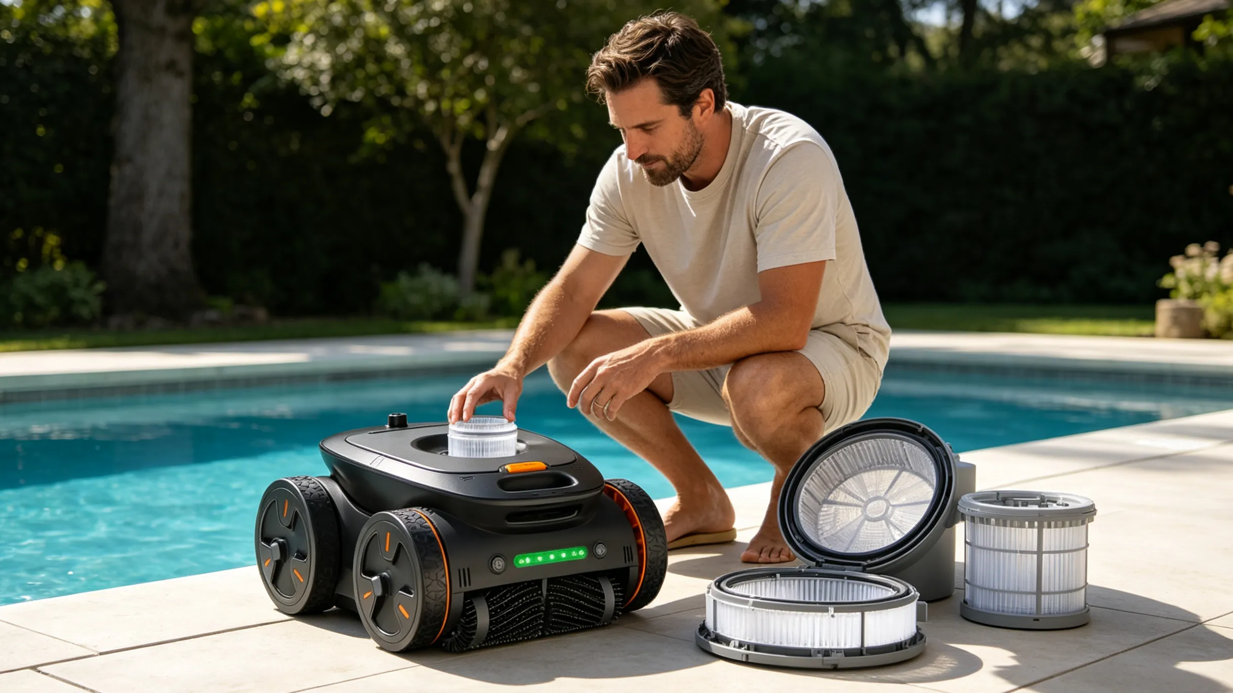 Choosing a robotic pool cleaner based on debris handling features