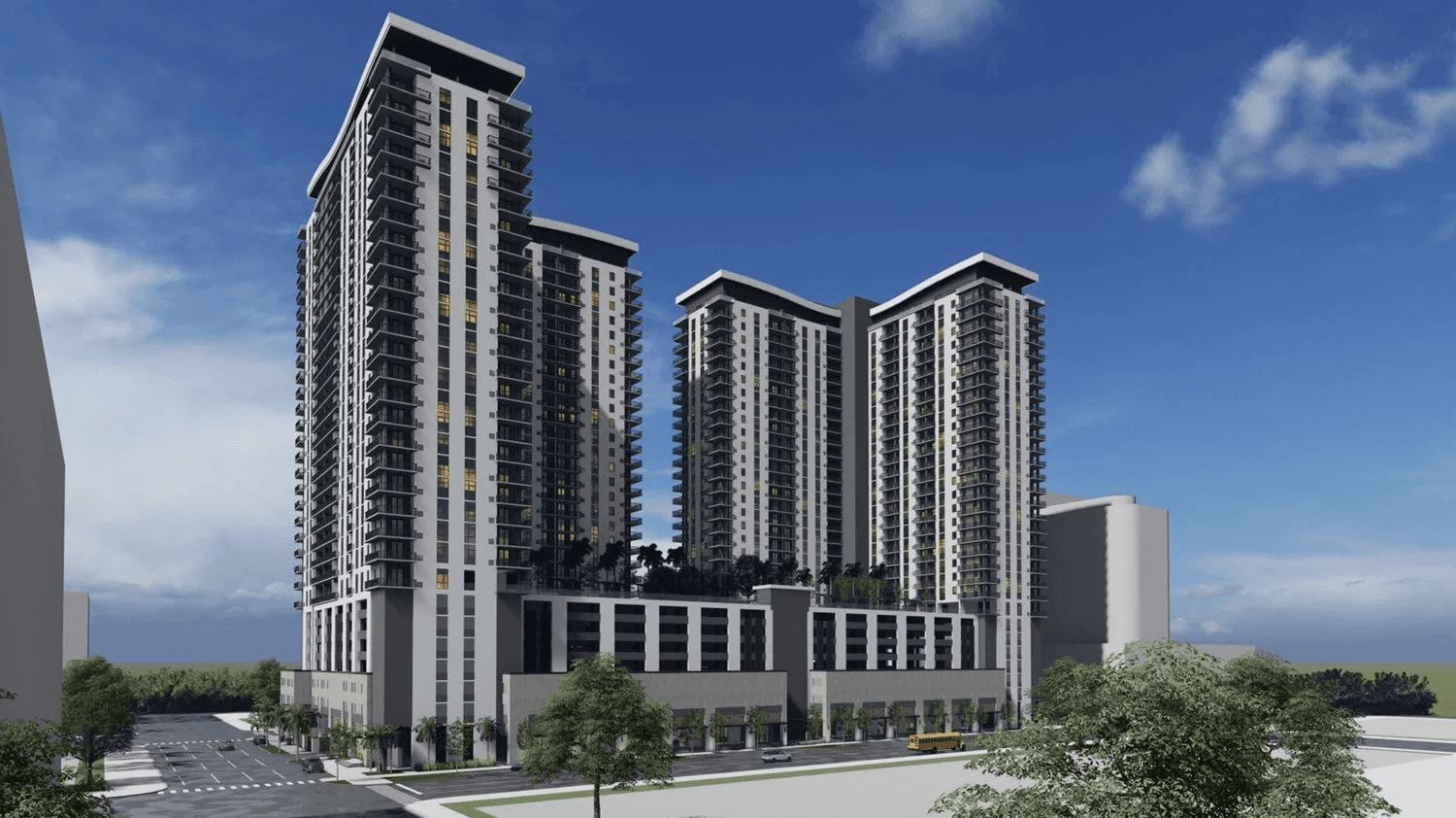 800 2nd Ave S Twin Towers rendering in downtown St. Petersbu