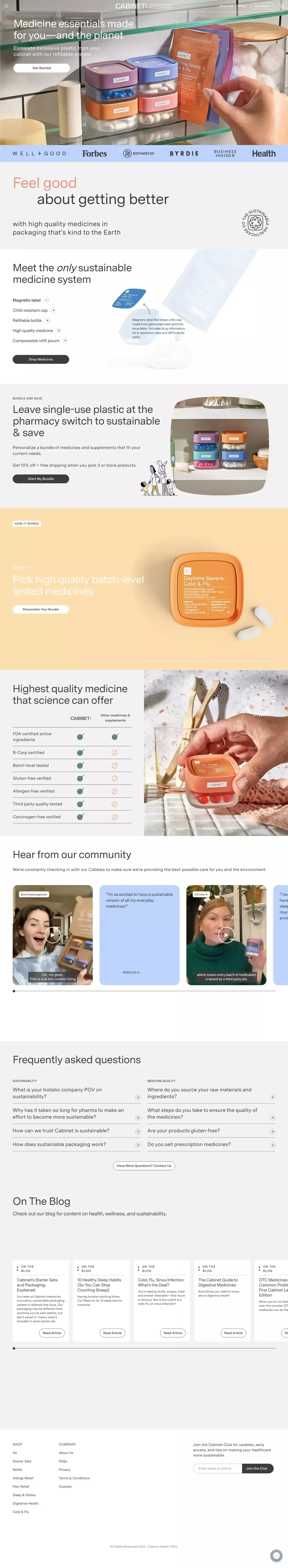 Over the Counter Pills Online ecommerce page screenshot showcasing Medical and Nature design
