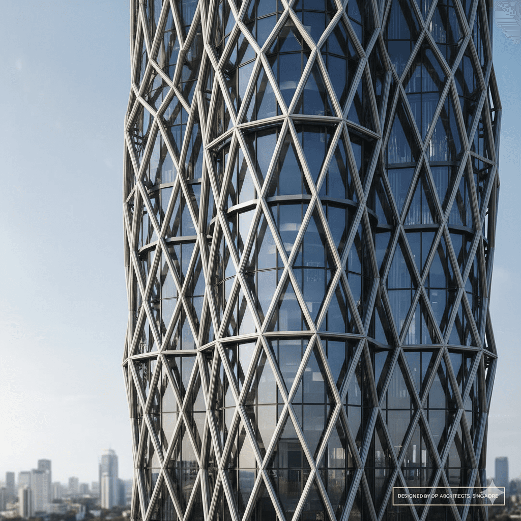 M3M The Cullinan Noida: DP Architects facade detail
