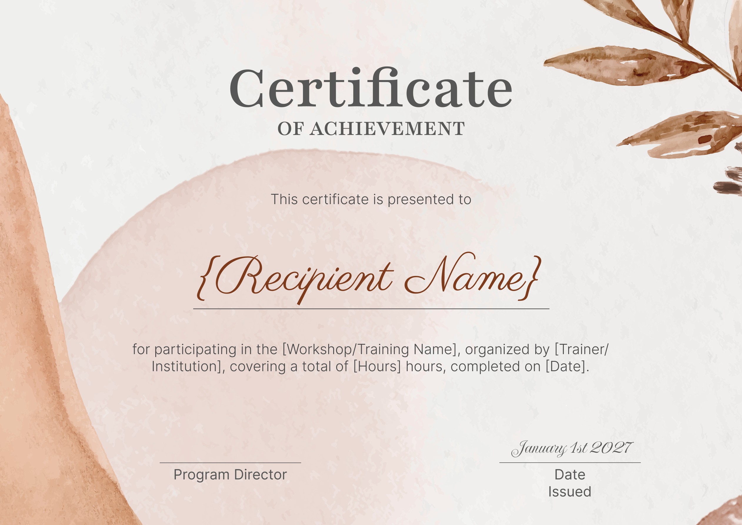 Wauld - Professional and sleek CPD certificate template