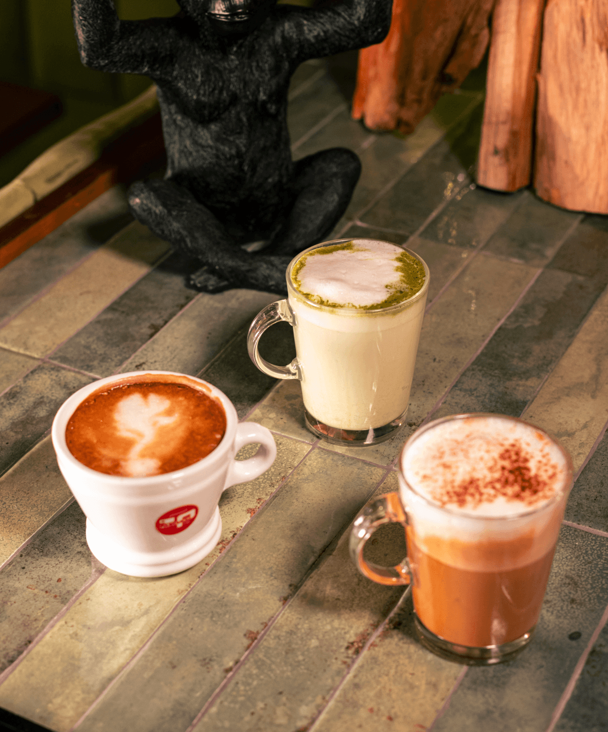 A woman with a white headband relaxing, her face illuminated by warm sunlight filtering through blinds, casting striped shadows. She has a serene and peaceful expression.