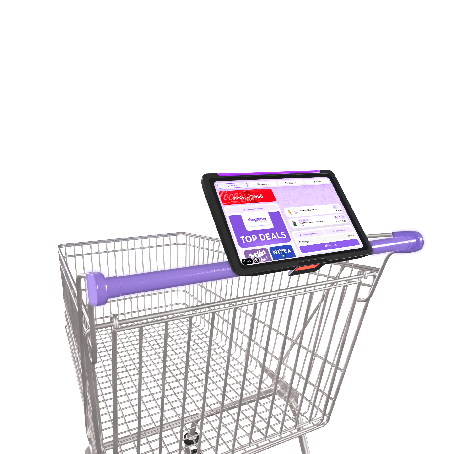 shopreme snap cart smart shopping cart solution for Self-Checkout