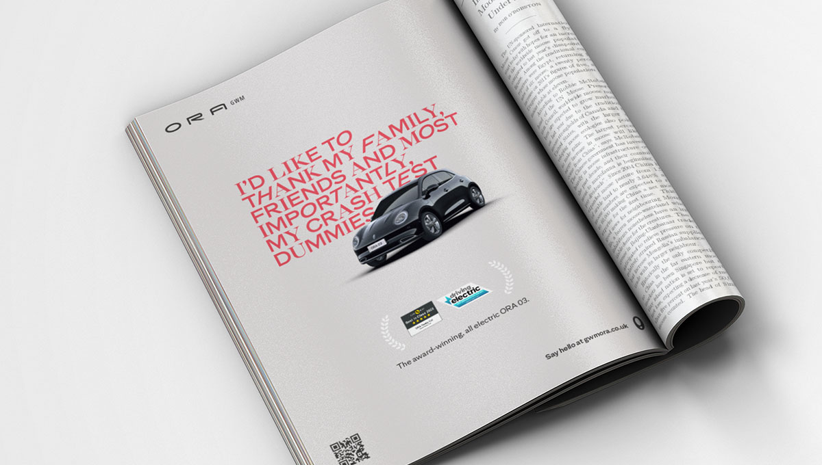 A mockup of a magazine