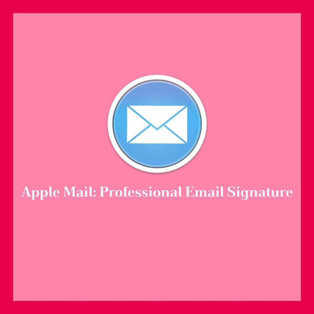 Professional email signature to apple