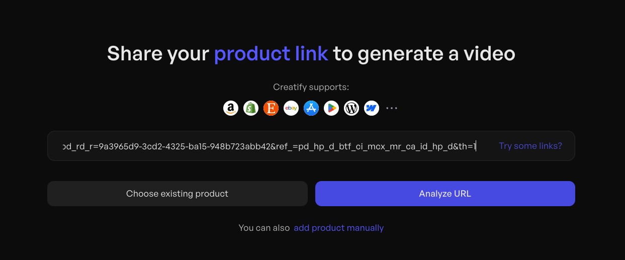Share your product link