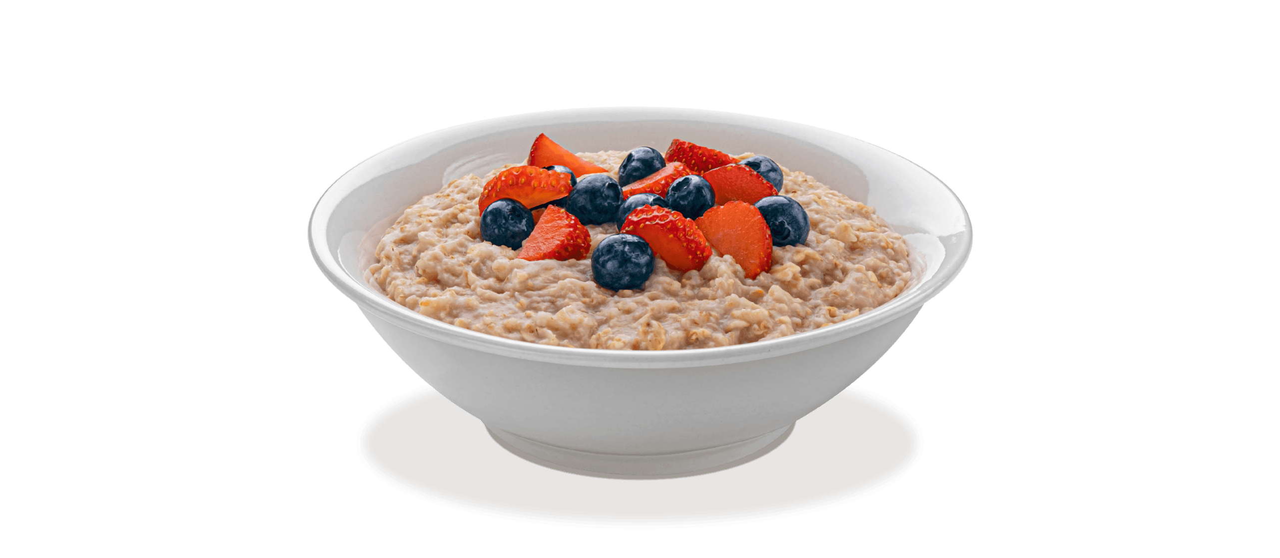 Quaker Oatmeal bowl with strawberries and blueberries