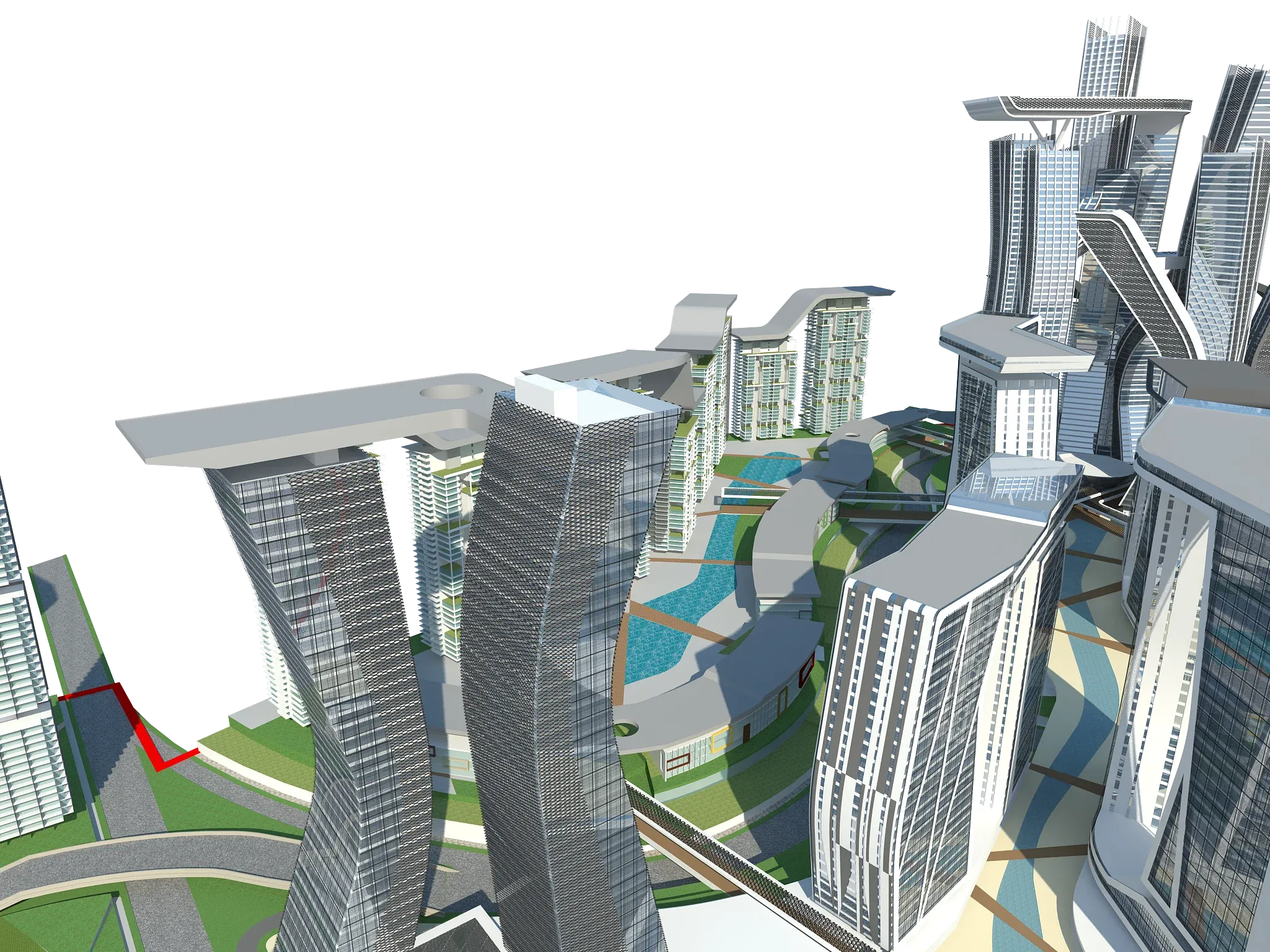 Exterior view of Cloud City Park project by Asima Architects