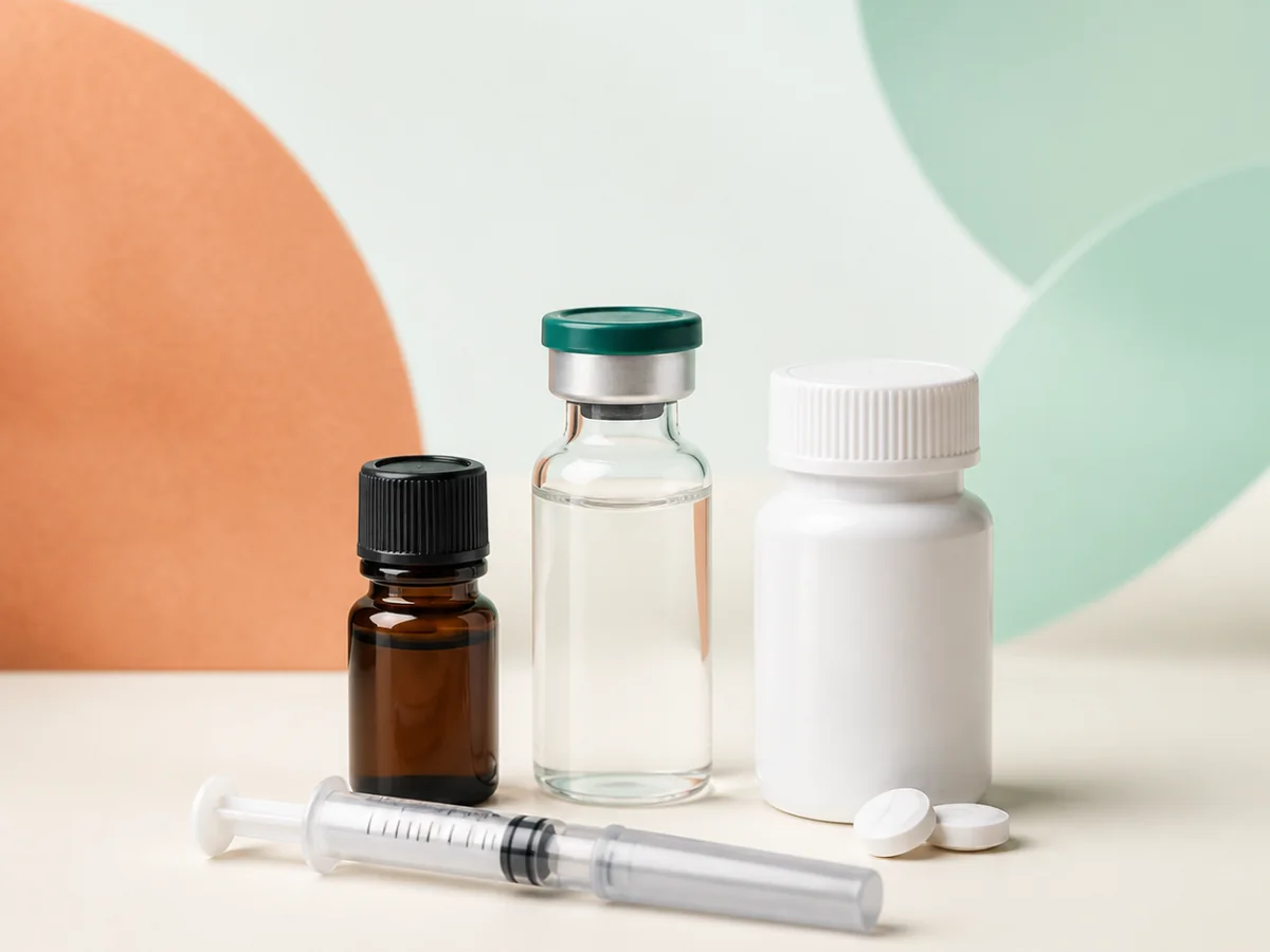 Kurea Care treatment formats: sublingual solution, injection, and oral medication