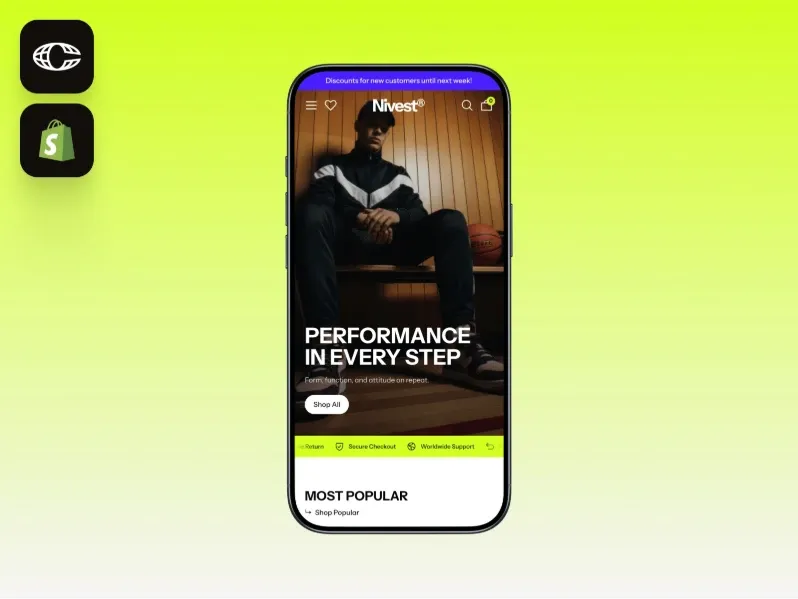 Nivest framer shopify template