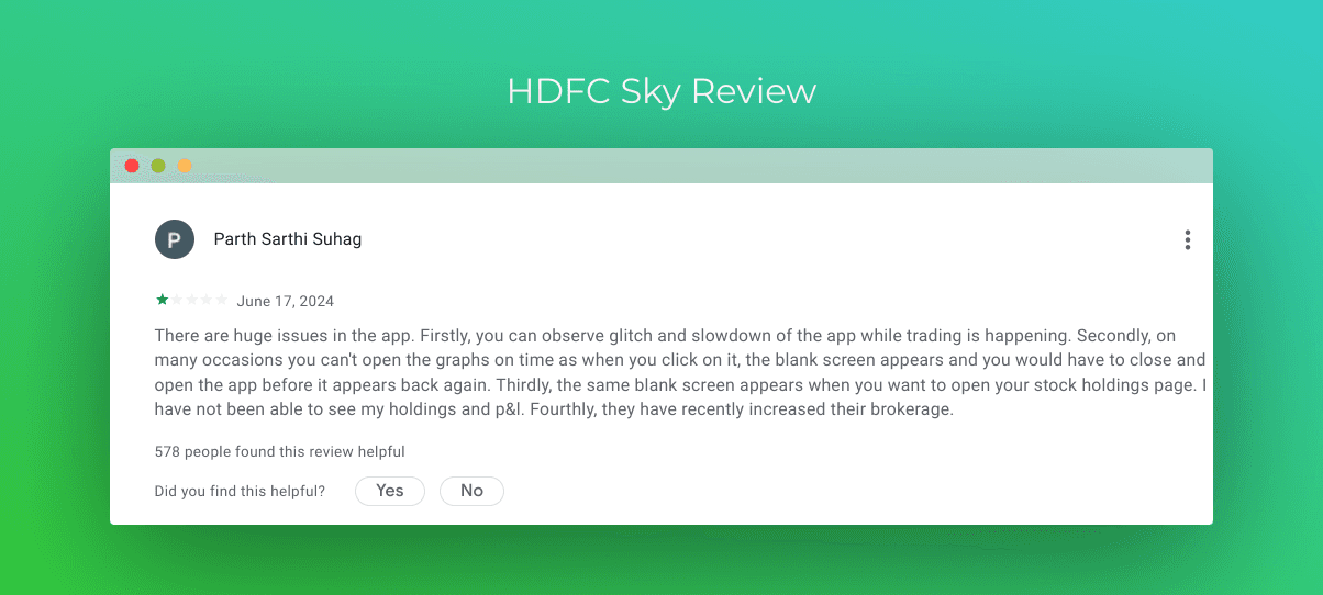 HDFC Sky 1 Star Review