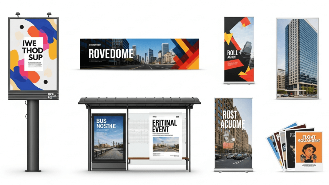 Large Format & Outdoor Design hero image for Poster Design at The Litera studio.