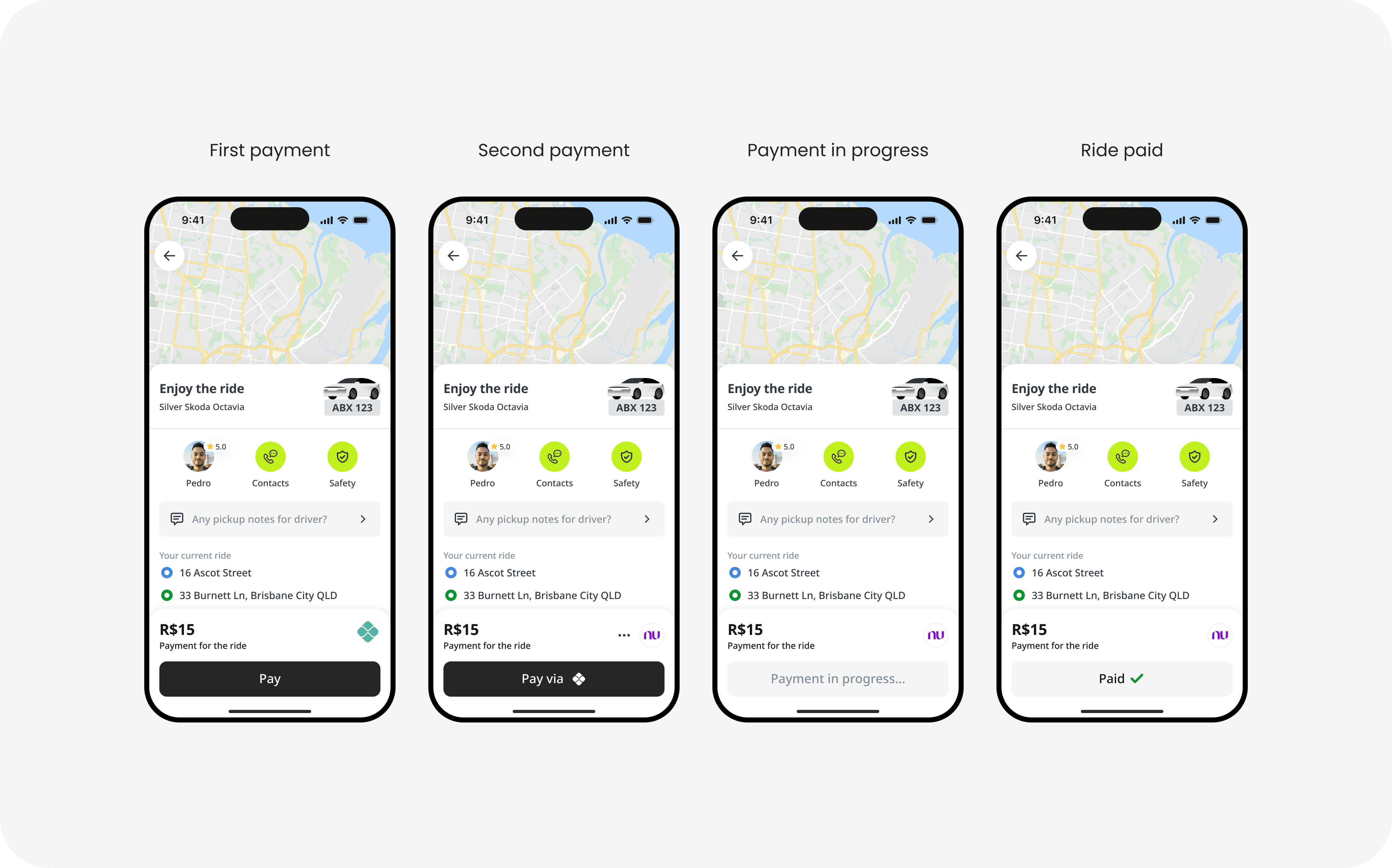 Enhanced payment widget — instant payment flow