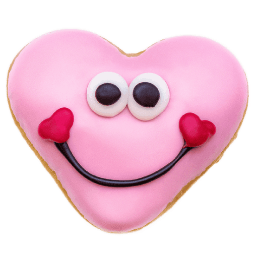 A Dunkin' Sweetheart Donut, with strawberry filling, strawberry icing, topped with chocolate and vanilla icing.