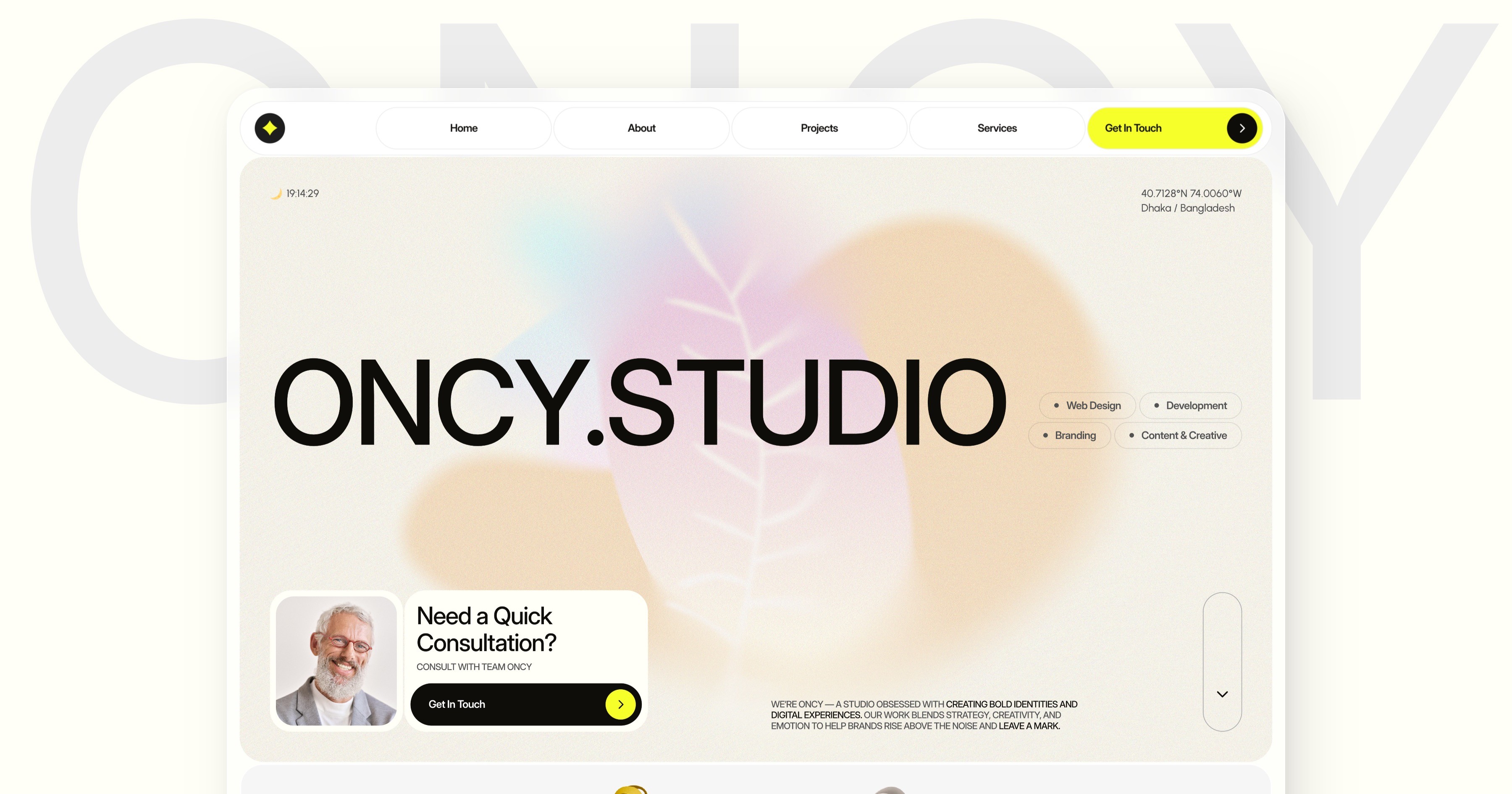 Oncy – Creative Studio Template