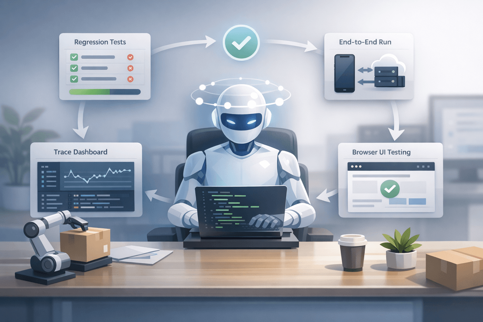 Agent-driven product development: coding agents validate every change through tests, real-world runs, trace review, and browser checks before shipping.