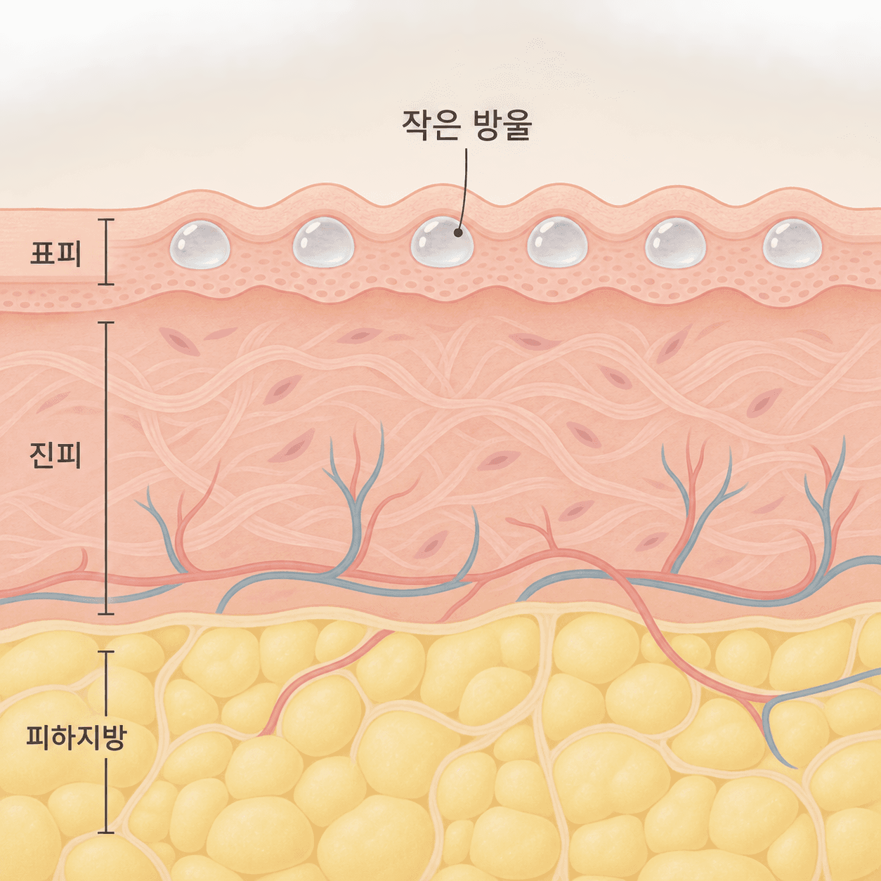 피부 얕은 층에 작은 방울로 넣으면 겉이 그만큼 볼록하게 올라와요